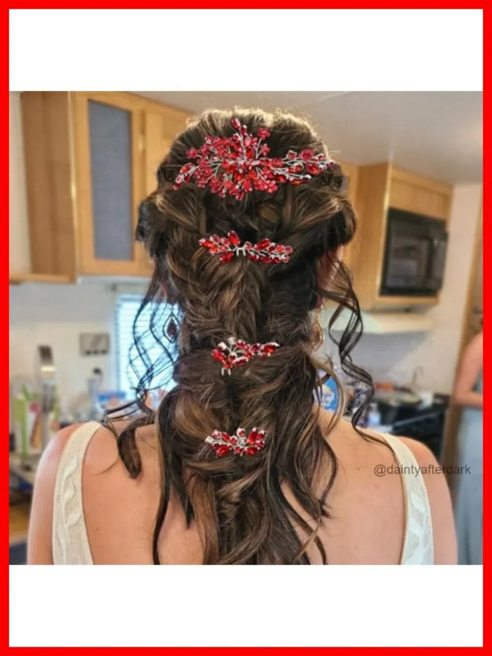 Crystal Wedding Hair Accessories 4pcs Bridal Rhinestone Flower Hair Side Combs